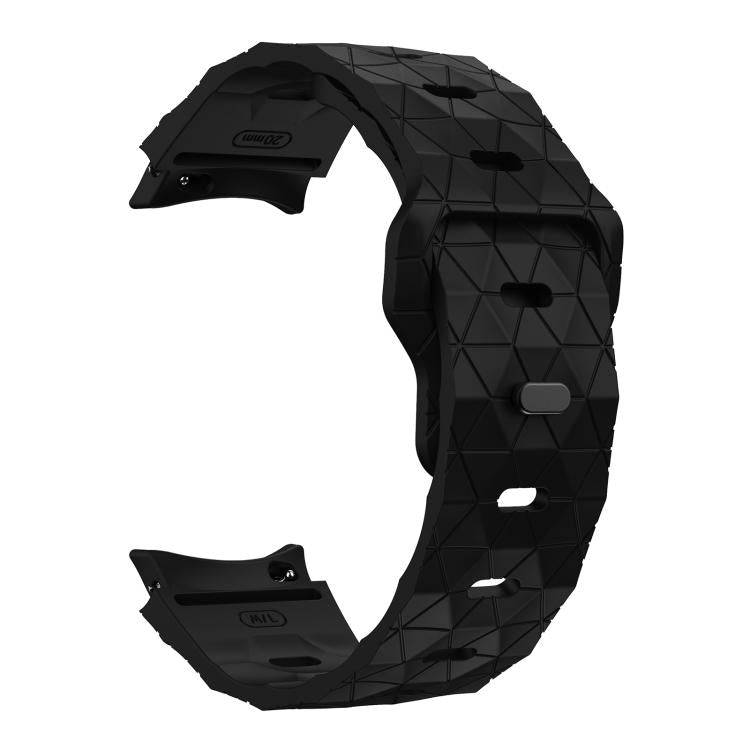 For Samsung Galaxy Watch 4 / 5 / 6 Kalebol Football Pattern Reverse Buckle Silicone Strap