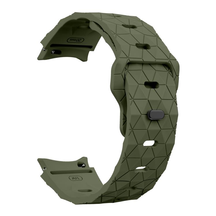 For Samsung Galaxy Watch 4 / 5 / 6 Kalebol Football Pattern Reverse Buckle Silicone Strap