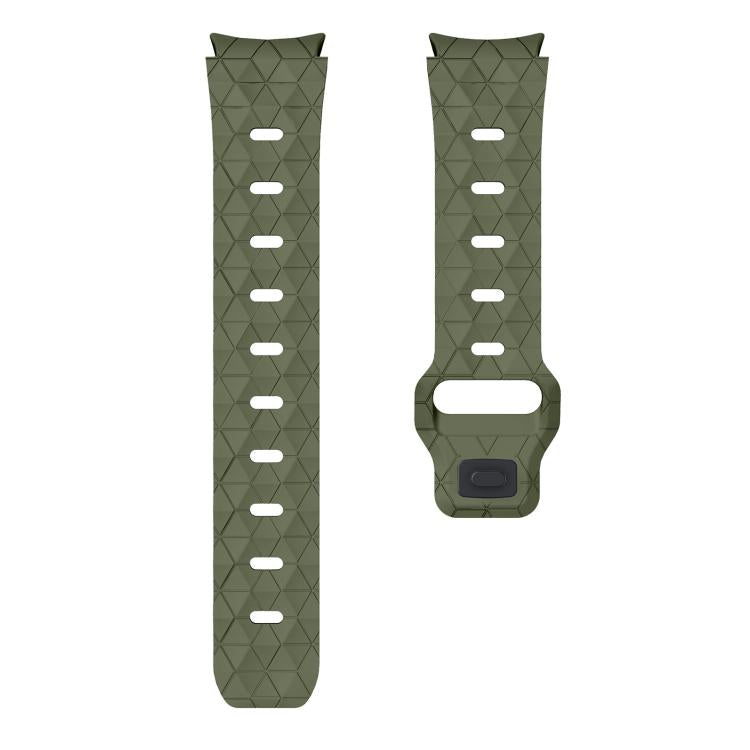 For Samsung Galaxy Watch 4 / 5 / 6 Kalebol Football Pattern Reverse Buckle Silicone Strap