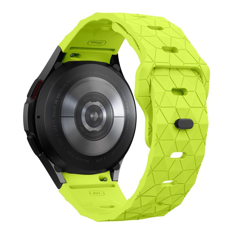 For Samsung Galaxy Watch 4 / 5 / 6 Kalebol Football Pattern Reverse Buckle Silicone Strap