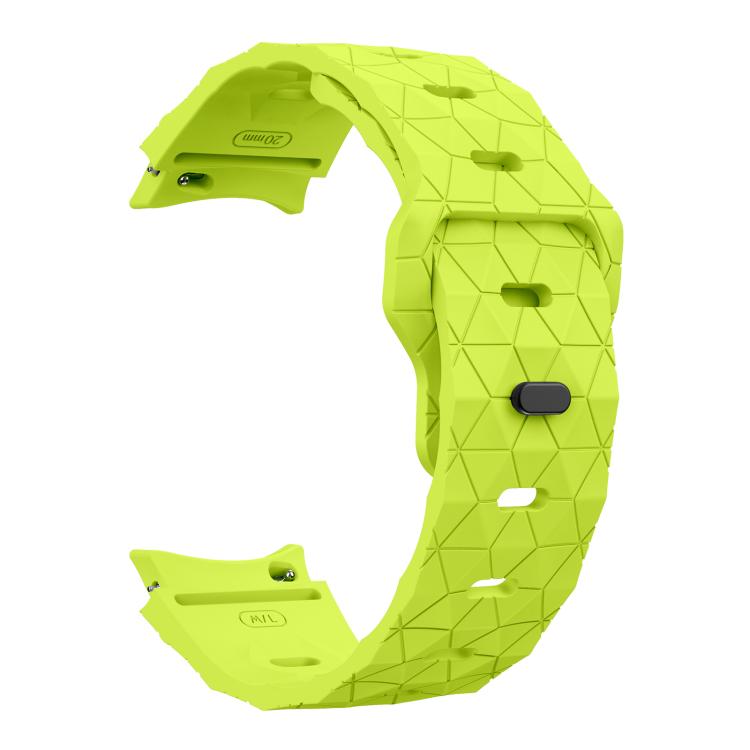 For Samsung Galaxy Watch 4 / 5 / 6 Kalebol Football Pattern Reverse Buckle Silicone Strap