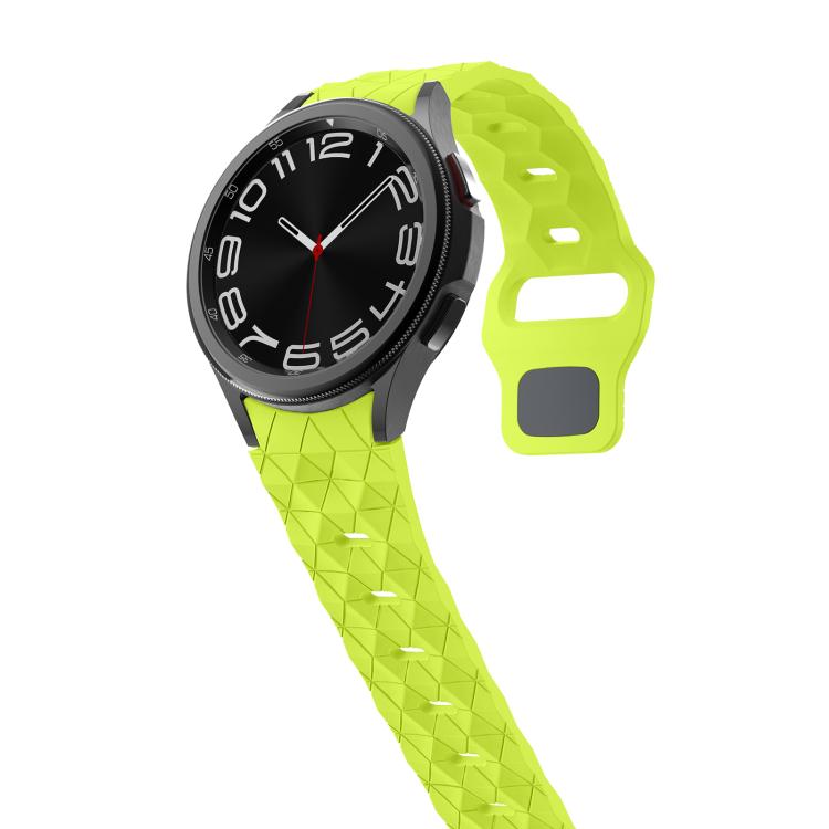 For Samsung Galaxy Watch 4 / 5 / 6 Kalebol Football Pattern Reverse Buckle Silicone Strap