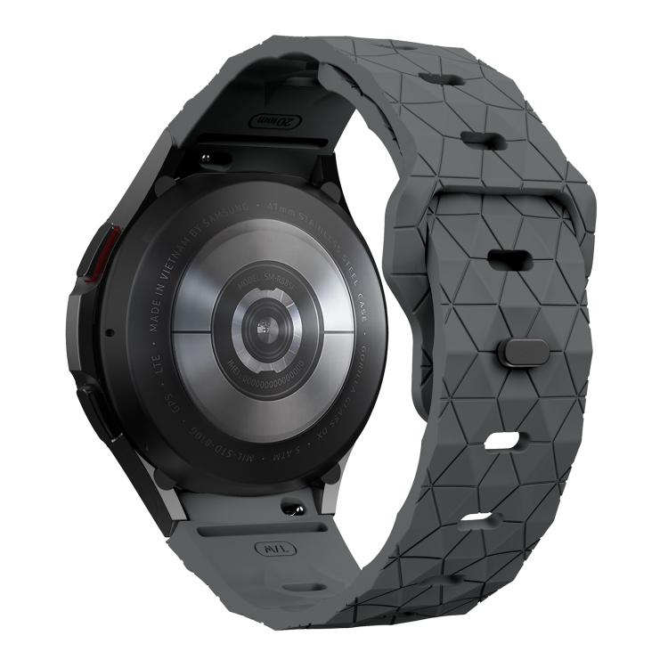 For Samsung Galaxy Watch 4 / 5 / 6 Kalebol Football Pattern Reverse Buckle Silicone Strap