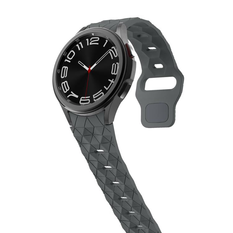 For Samsung Galaxy Watch 4 / 5 / 6 Kalebol Football Pattern Reverse Buckle Silicone Strap