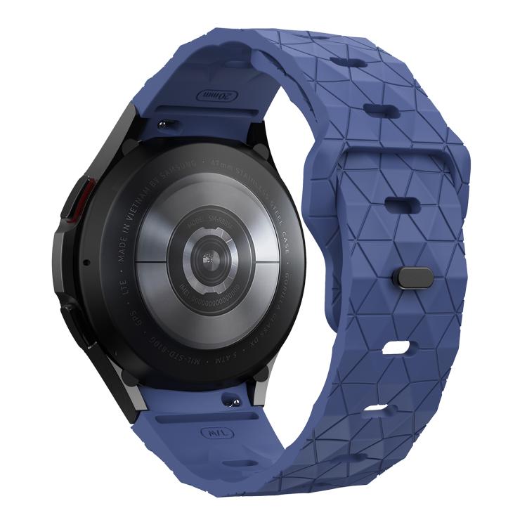 For Samsung Galaxy Watch 4 / 5 / 6 Kalebol Football Pattern Reverse Buckle Silicone Strap