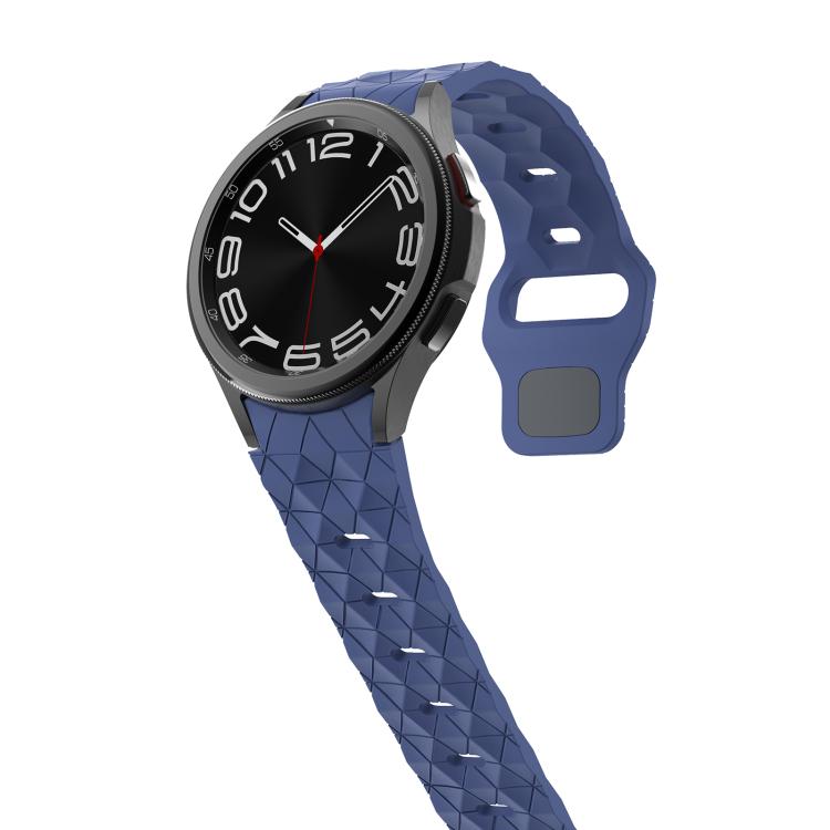 For Samsung Galaxy Watch 4 / 5 / 6 Kalebol Football Pattern Reverse Buckle Silicone Strap