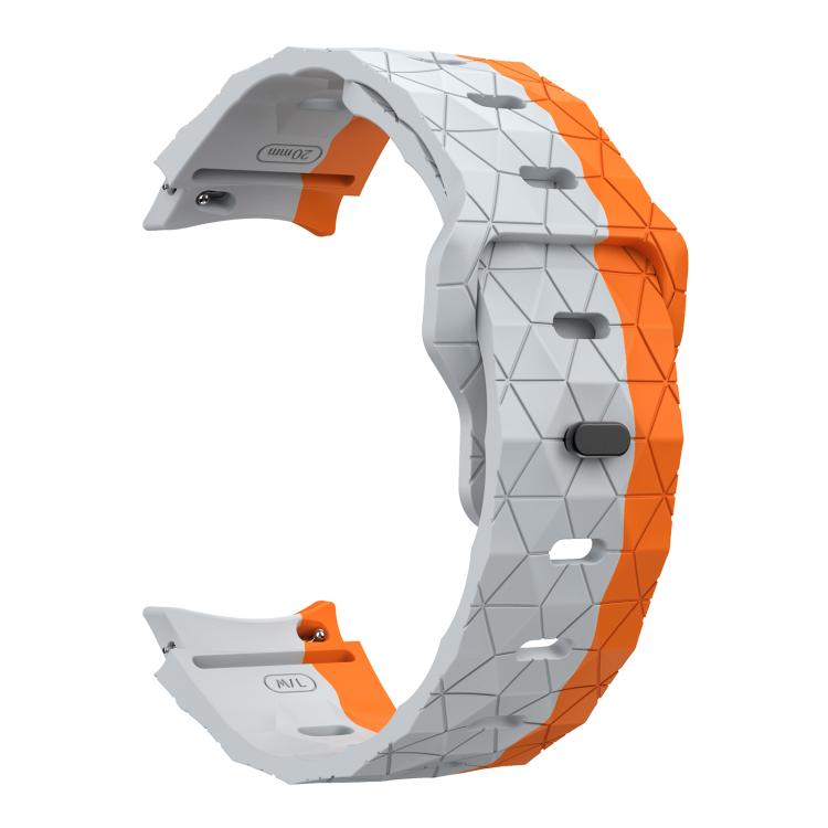 For Samsung Galaxy Watch 4 / 5 / 6 Kalebol Football Pattern Reverse Buckle Silicone Strap