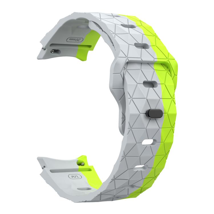 For Samsung Galaxy Watch 4 / 5 / 6 Kalebol Football Pattern Reverse Buckle Silicone Strap