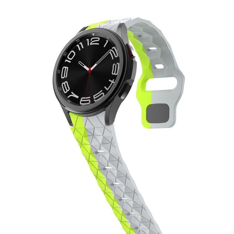 For Samsung Galaxy Watch 4 / 5 / 6 Kalebol Football Pattern Reverse Buckle Silicone Strap