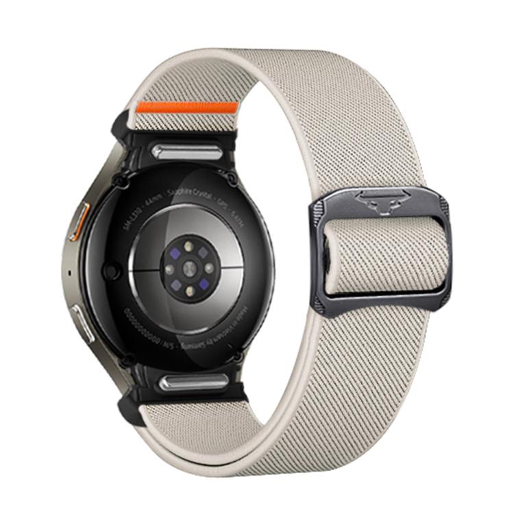 For Samsung Galaxy Watch 5 Pro / 6 / 7 Kalebol Button Elastic Nylon Watch Band