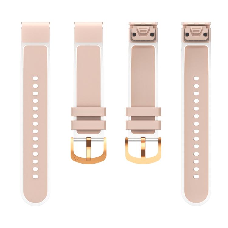 For Garmin Fenix 7S 20mm Kalebol Glacier Transparent Silicone Quick Release Watch Band