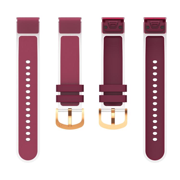 For Garmin Fenix 7S 20mm Kalebol Glacier Transparent Silicone Quick Release Watch Band