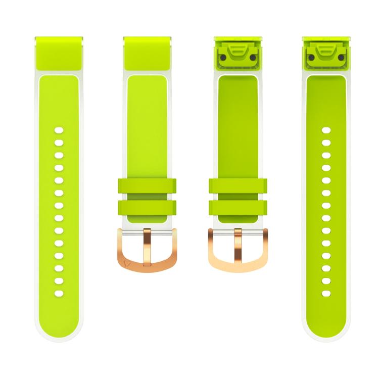 For Garmin Fenix 7S 20mm Kalebol Glacier Transparent Silicone Quick Release Watch Band