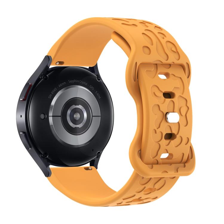 20mm Kalebol Leopard Print Butterfly Buckle Silicone Watch Band