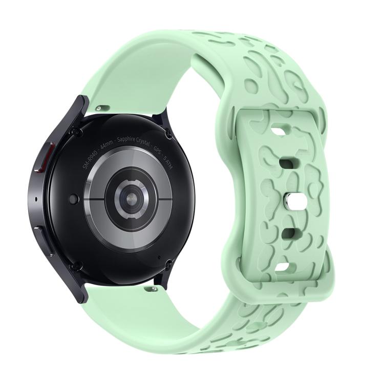 20mm Kalebol Leopard Print Butterfly Buckle Silicone Watch Band