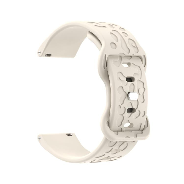 20mm Kalebol Leopard Print Butterfly Buckle Silicone Watch Band