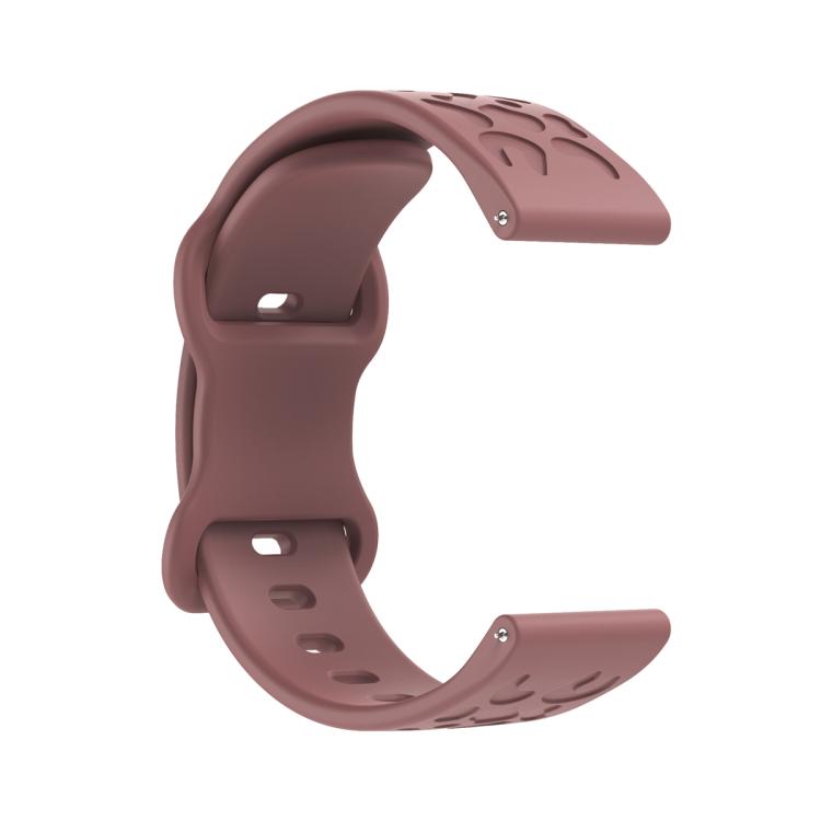 20mm Kalebol Leopard Print Butterfly Buckle Silicone Watch Band