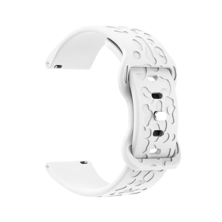 22mm Kalebol Leopard Print Butterfly Buckle Silicone Watch Band