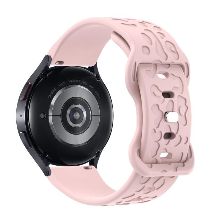 22mm Kalebol Leopard Print Butterfly Buckle Silicone Watch Band