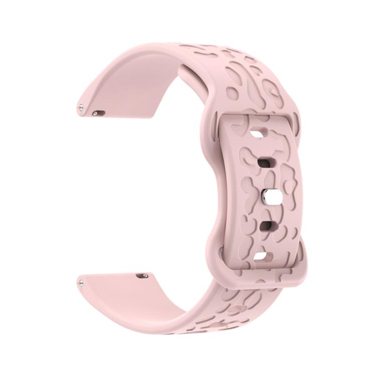 22mm Kalebol Leopard Print Butterfly Buckle Silicone Watch Band
