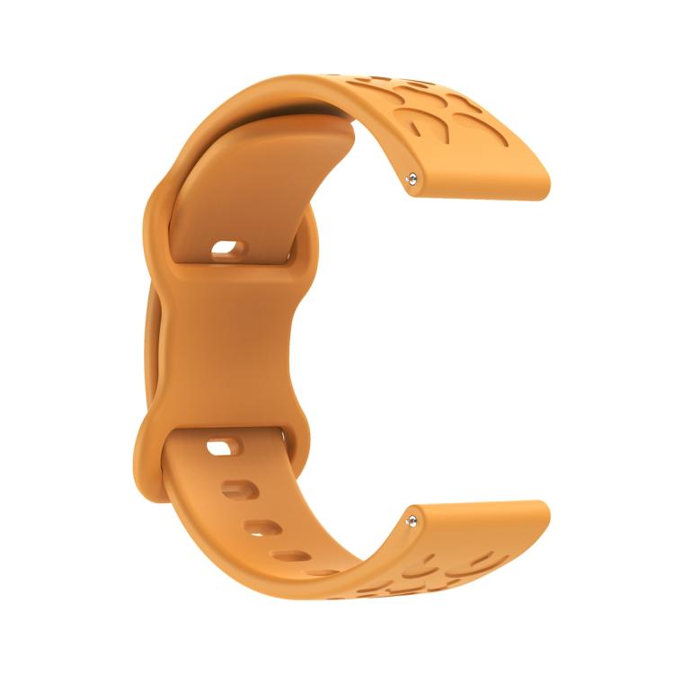 22mm Kalebol Leopard Print Butterfly Buckle Silicone Watch Band