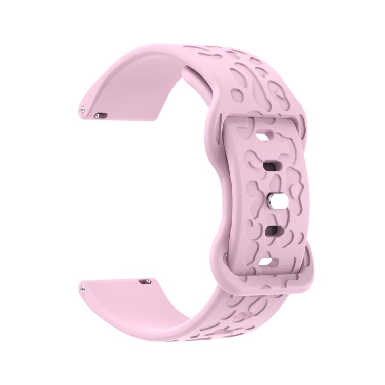 22mm Kalebol Leopard Print Butterfly Buckle Silicone Watch Band