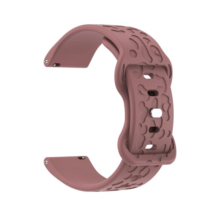 22mm Kalebol Leopard Print Butterfly Buckle Silicone Watch Band