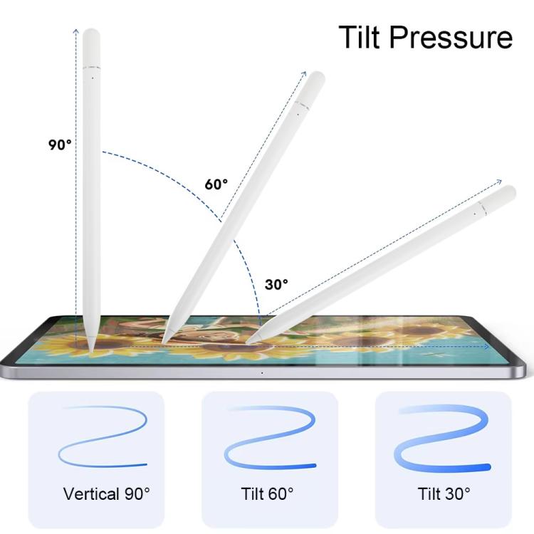 For iPad Series Type-C Magnetic Draw Out Stylus - White