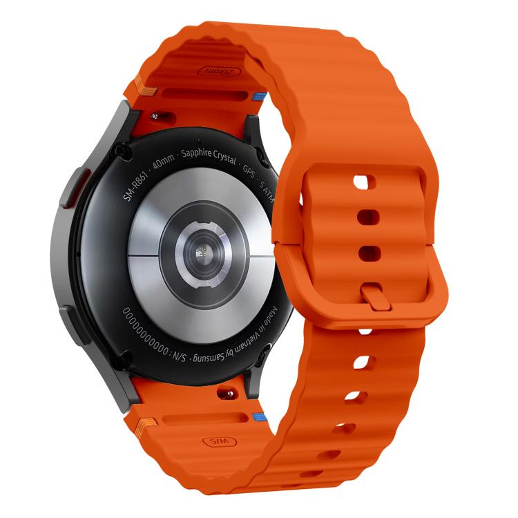 For Samsung Galaxy Watch 7  / 6 / 5 / 4 Kalebol Wave Stitching Silicone Watch Band
