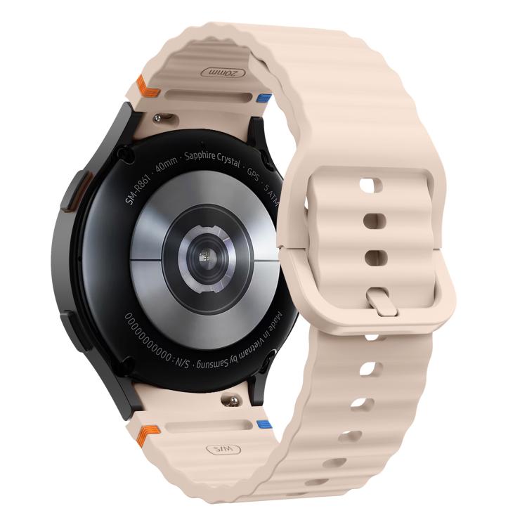 For Samsung Galaxy Watch 7  / 6 / 5 / 4 Kalebol Wave Stitching Silicone Watch Band