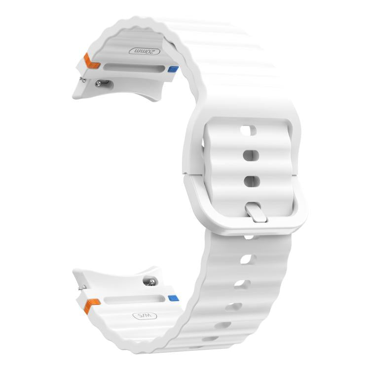 For Samsung Galaxy Watch 7  / 6 / 5 / 4 Kalebol Wave Stitching Silicone Watch Band