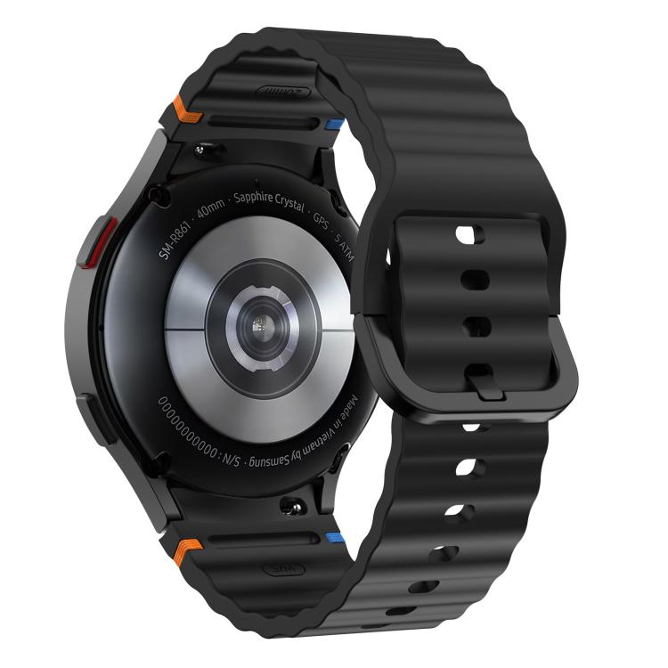 For Samsung Galaxy Watch 7  / 6 / 5 / 4 Kalebol Wave Stitching Silicone Watch Band