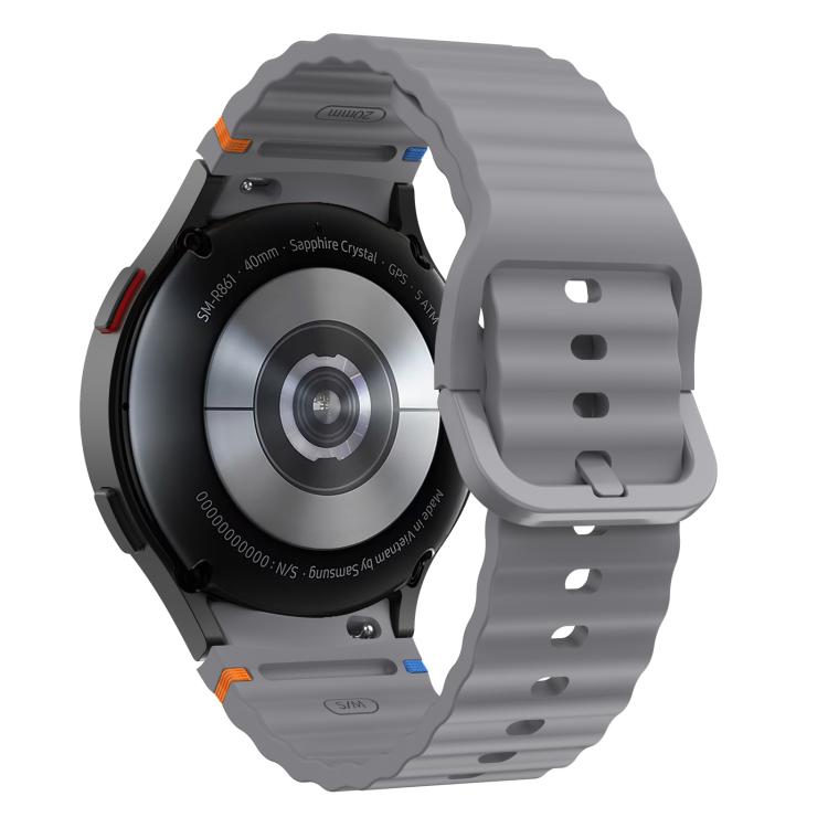 For Samsung Galaxy Watch 7  / 6 / 5 / 4 Kalebol Wave Stitching Silicone Watch Band