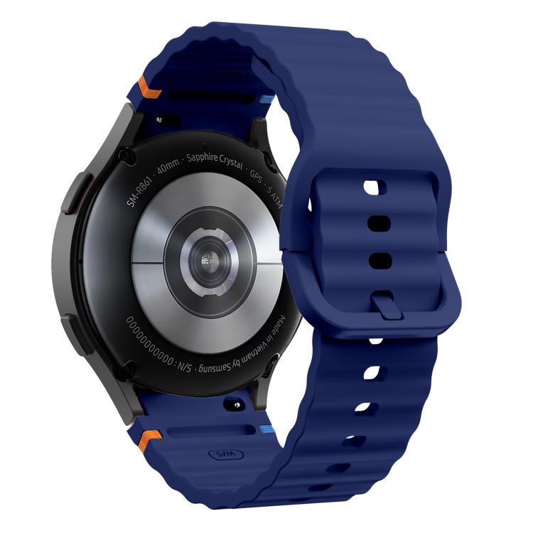 For Samsung Galaxy Watch 7  / 6 / 5 / 4 Kalebol Wave Stitching Silicone Watch Band