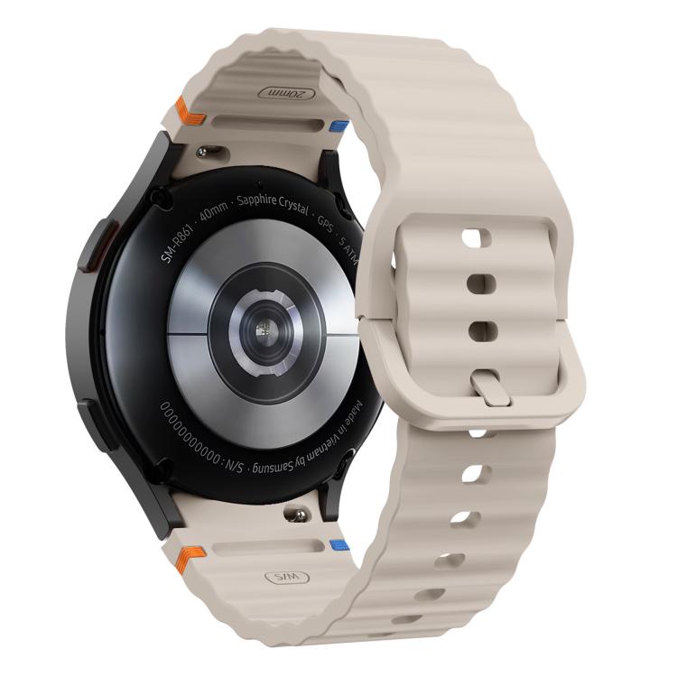 For Samsung Galaxy Watch 7  / 6 / 5 / 4 Kalebol Wave Stitching Silicone Watch Band