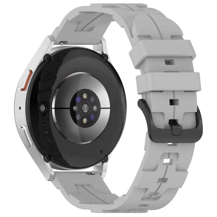 20mm Kalebol Solid Color Black Buckle Round Tail Silicone Watch Band