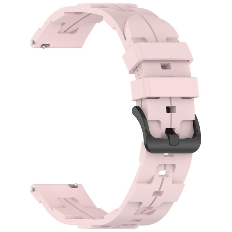 20mm Kalebol Solid Color Black Buckle Round Tail Silicone Watch Band