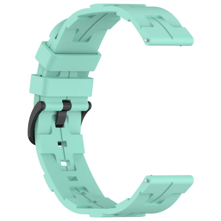 20mm Kalebol Solid Color Black Buckle Round Tail Silicone Watch Band
