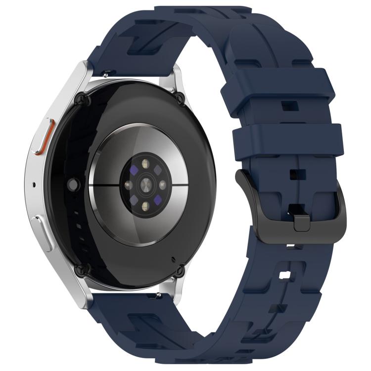 22mm Kalebol Solid Color Black Buckle Round Tail Silicone Watch Band