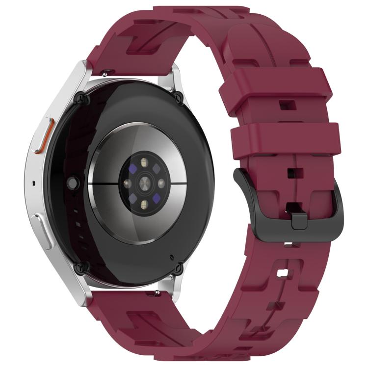 22mm Kalebol Solid Color Black Buckle Round Tail Silicone Watch Band