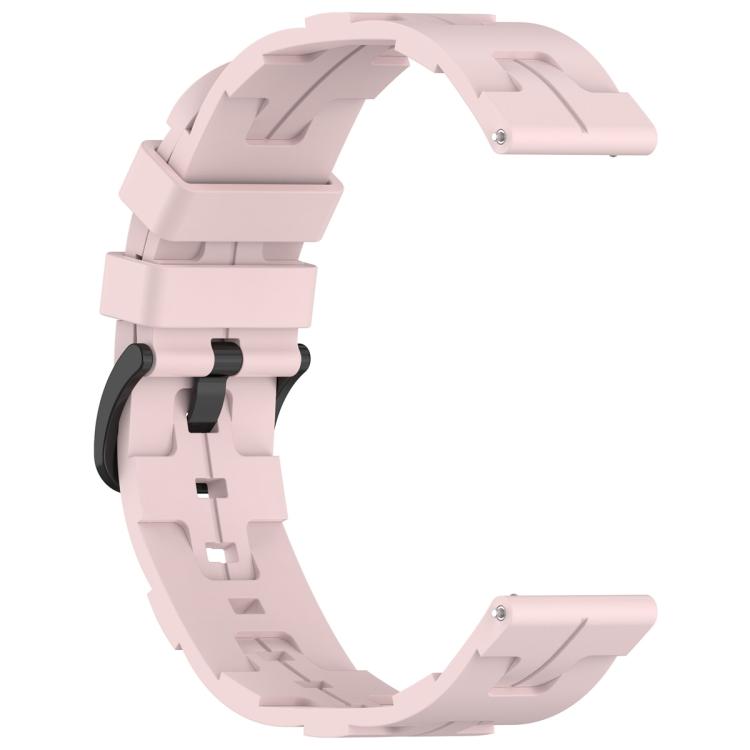 22mm Kalebol Solid Color Black Buckle Round Tail Silicone Watch Band