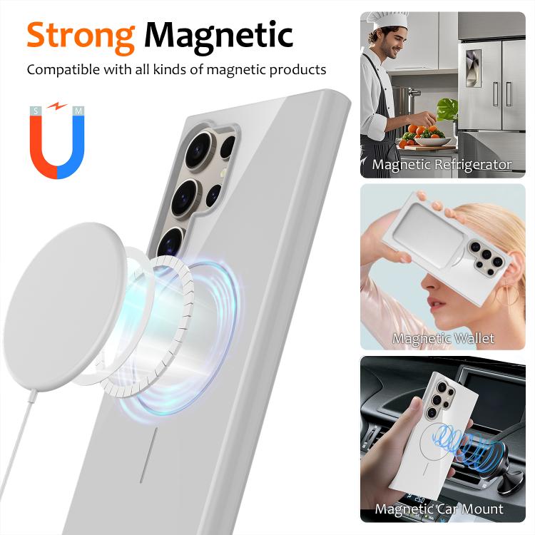 For Samsung Galaxy S23 Ultra 5G Glossy TPU Shockproof MagSafe Phone Case with Lanyard