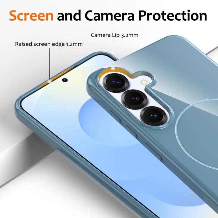 For Samsung Galaxy S24 FE 5G Glossy TPU Shockproof MagSafe Phone Case with Lanyard