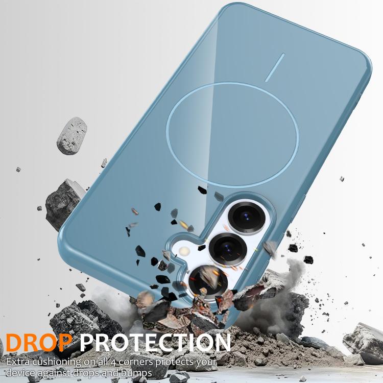 For Samsung Galaxy S24 5G Glossy TPU Shockproof MagSafe Phone Case with Lanyard