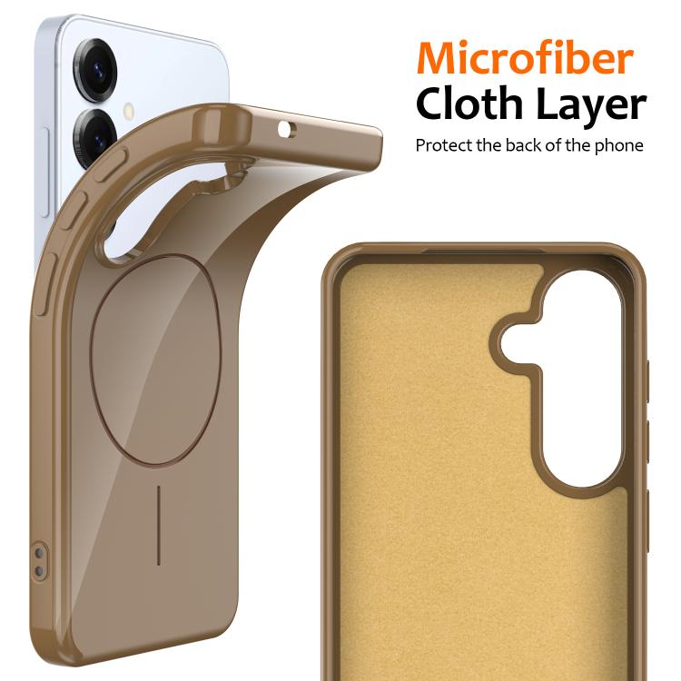 For Samsung Galaxy S24 5G Glossy TPU Shockproof MagSafe Phone Case with Lanyard