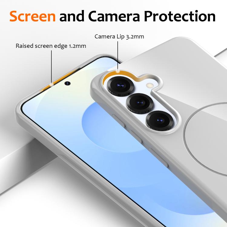 For Samsung Galaxy S24 5G Glossy TPU Shockproof MagSafe Phone Case with Lanyard