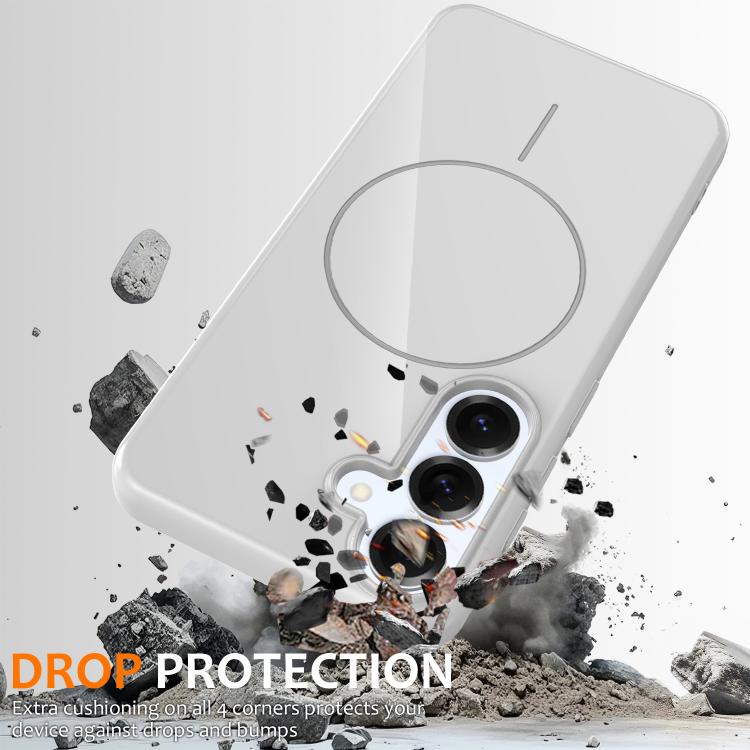 For Samsung Galaxy S24 5G Glossy TPU Shockproof MagSafe Phone Case with Lanyard