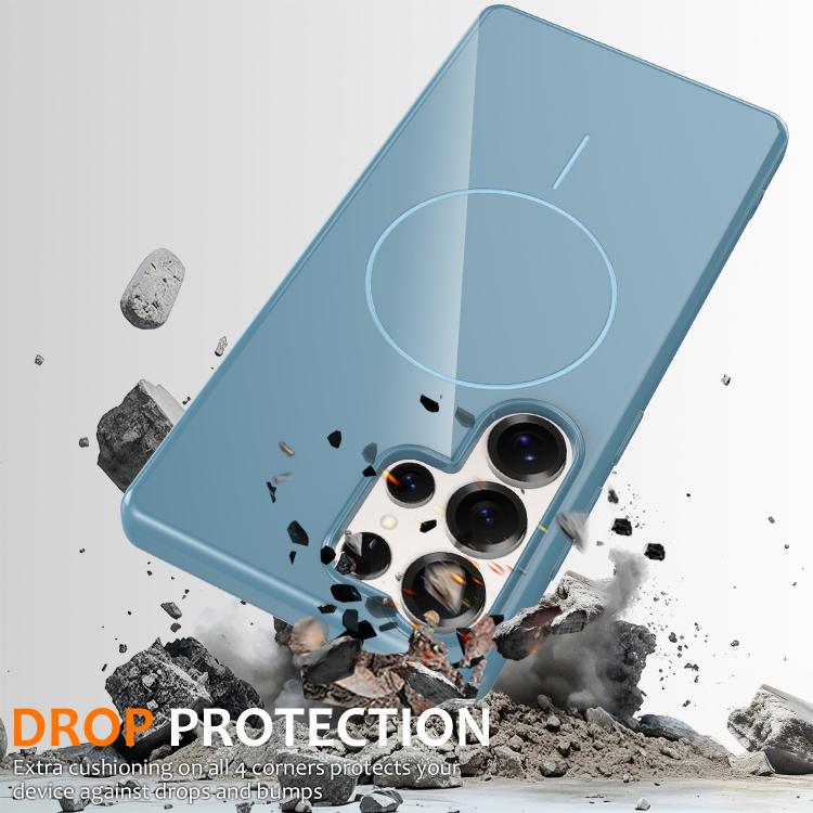For Samsung Galaxy S25 Ultra 5G Glossy TPU Shockproof MagSafe Phone Case with Lanyard