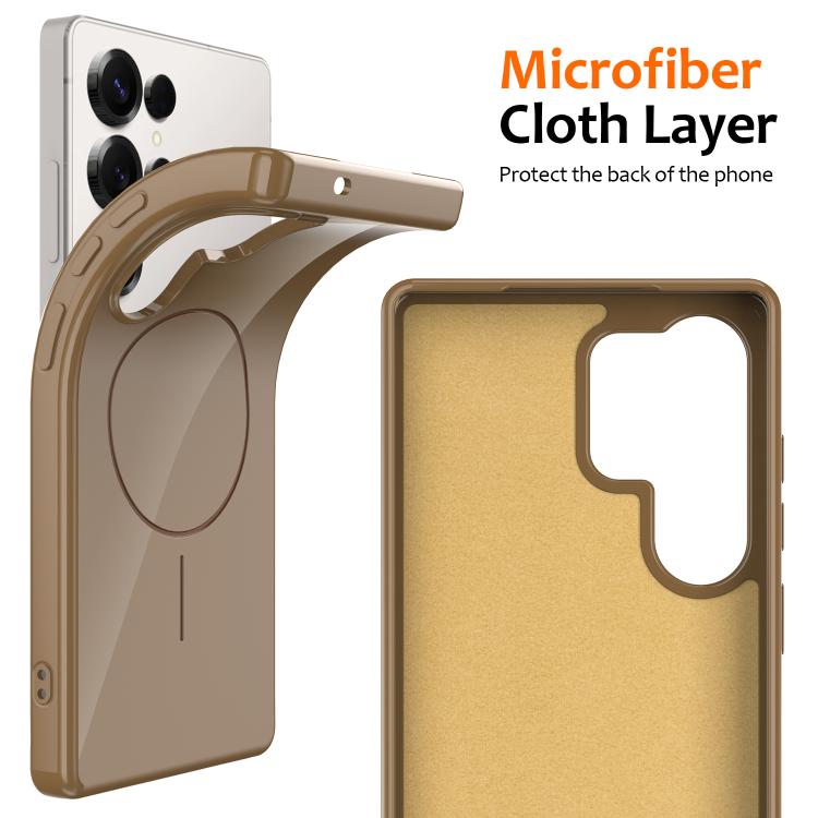 For Samsung Galaxy S25 Ultra 5G Glossy TPU Shockproof MagSafe Phone Case with Lanyard