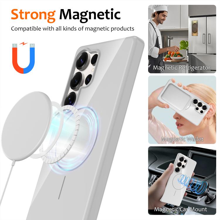 For Samsung Galaxy S25 Ultra 5G Glossy TPU Shockproof MagSafe Phone Case with Lanyard